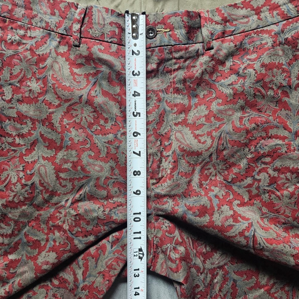 Polo Ralph Lauren Mens 36 Red Olive Paisley Cotton Chino Shorts 71567 - Picture 5 of 13